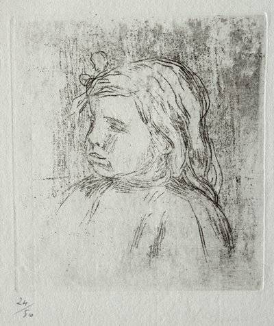 Claude Renoir, tre fjärdedelar till vänster av Pierre Auguste Renoir