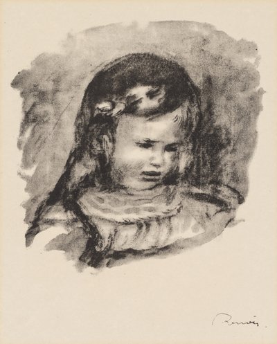 Claude Renoir, huvudet sänkt av Pierre Auguste Renoir