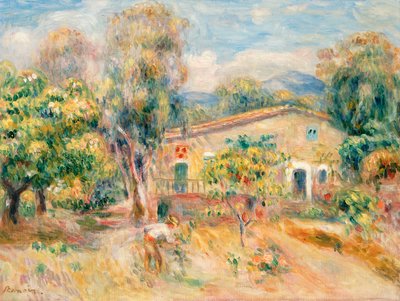 Collettes bondgård, Cagnes, 1910 av Pierre Auguste Renoir