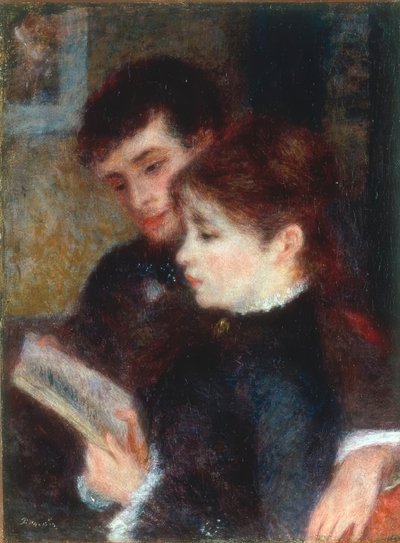 Par som läser av Pierre-Auguste Renoir