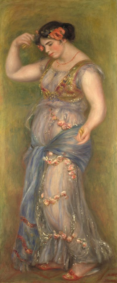 Dansande flicka med kastanjetter, 1909 av Pierre Auguste Renoir