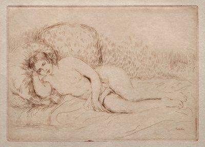 Naken kvinna liggande av Pierre Auguste Renoir