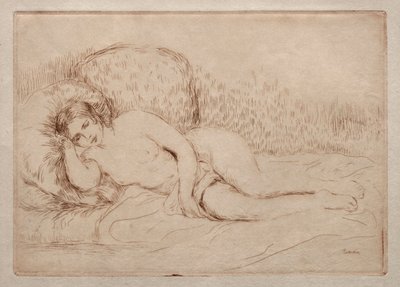 Liggande naken kvinna, 1906. av Pierre Auguste Renoir