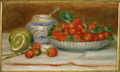 Jordgubbar (olja på duk) av Pierre Auguste Renoir