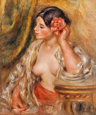 Gabrielle har sin frisyr, 1910 av Pierre-Auguste Renoir