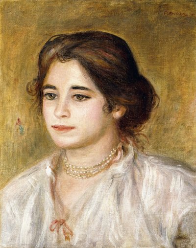 Gabrielle vid halsbandet, 1906 av Pierre Auguste Renoir