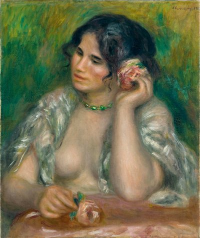 Gabrielle med rosen av Pierre Auguste Renoir
