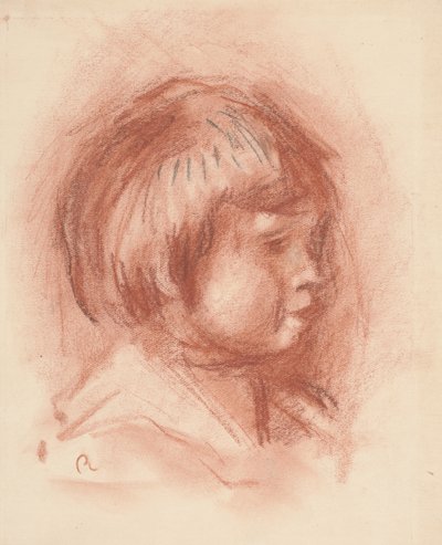 Head of Child, ca 1906 (sangvinisk krita) av Pierre-Auguste Renoir