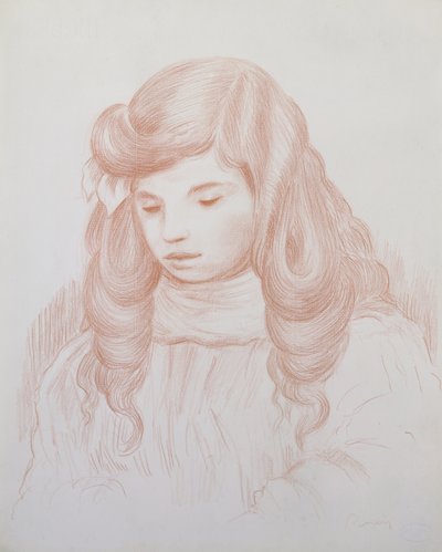 Head of a Child, 1913 (sangvinskt) av Pierre Auguste Renoir
