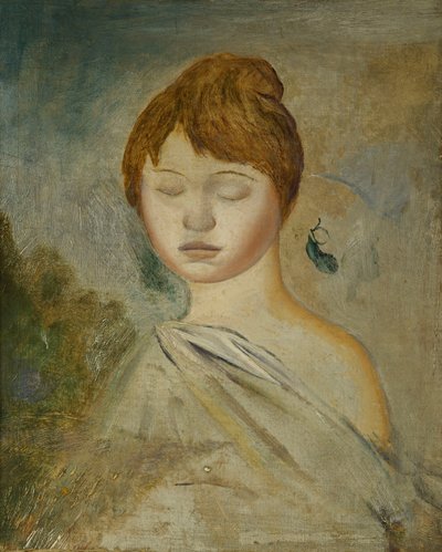 Chef för en ung kvinna; Chef för en ung kvinna, ca 1887 av Pierre Auguste Renoir