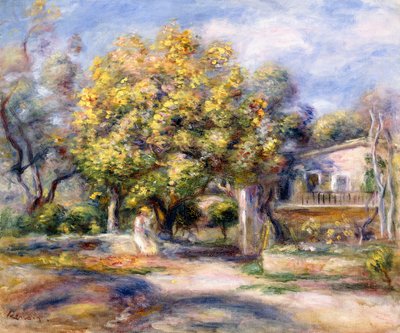 Hus i Cagnes, ca 1905 av Pierre Auguste Renoir