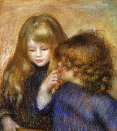 John och Coco; John och Coco, ca 1902 av Pierre Auguste Renoir