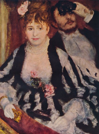 La Loge Teaterboxen, 1874, 1938 av Pierre Auguste Renoir