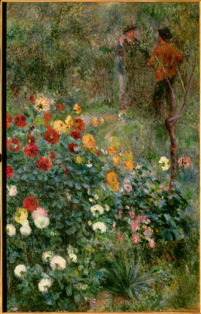 Le jardin rue Cortot a Montmartre Målning av Pierre Auguste Renoir (1841-1919) 1876 Pittsburgh. Institutet för konst av Pierre Auguste Renoir
