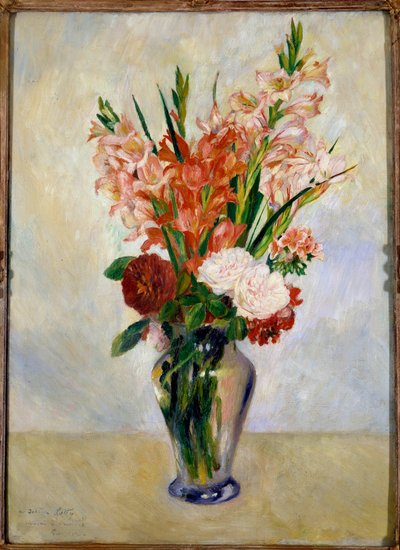 Gladiolusmålning av Pierre Auguste Renoir (1841-1919) 1885 Sön. 0,75 x 0,54 m Paris, Orsay-museet av Pierre Auguste Renoir