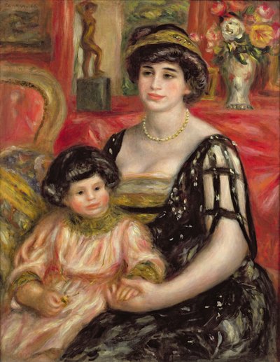 Madame Josse Bernheim-Jeune och hennes son Henry, 1910 av Pierre-Auguste Renoir