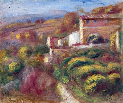 Postkontor (Cagnes sur mer) - Målning av Pierre Auguste Renoir (1841-1919), - Olja på duk av Pierre Auguste Renoir