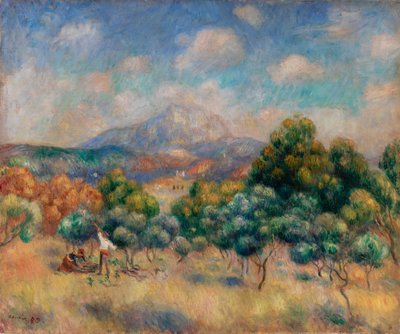 Sainte-Victoire Mountain (landskap) av Pierre Auguste Renoir
