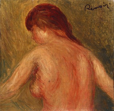 Naken kvinnlig torso, från baksidan av Pierre Auguste Renoir