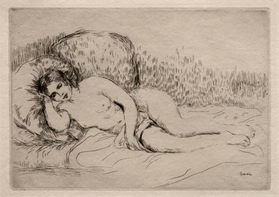Naken kvinna liggande av Pierre Auguste Renoir