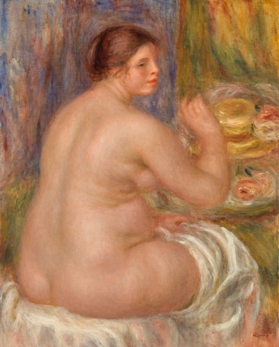 Naken från ryggen (Nu de dos) av Pierre Auguste Renoir