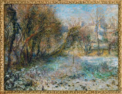 Snöigt landskap (olja på duk) av Pierre Auguste Renoir