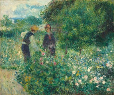Blumen pflücken, 1875 von Pierre Auguste Renoir