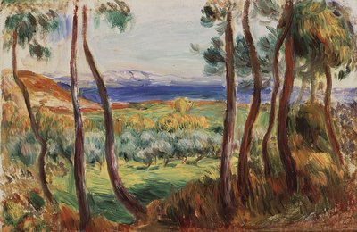 Tallar runt Cagnes, ca. 1910. av Pierre Auguste Renoir