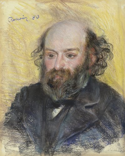 Porträtt av Paul Cézanne 1839-1906, 1880 av Pierre Auguste Renoir