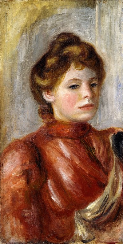 Porträtt av kvinna; Porträtt av en kvinna, 1891-1892 av Pierre-Auguste Renoir