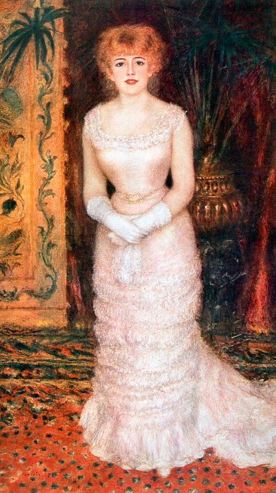 Porträtt av skådespelerskan Jeanne Samary, 1878 av Pierre Auguste Renoir