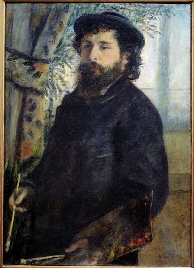 Porträtt av målaren Claude Monet (1840-1926) Målning av Pierre Auguste Renoir (1841-1919) 1875 Sön. 0,85x0,6 m Paris, musee d