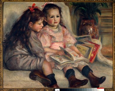 Porträtt av barn (barnen till Martial Caillebotte). 1895 av Pierre Auguste Renoir