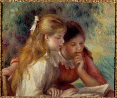 Läsmålning av Pierre Auguste Renoir (1841-1919) 1800-talets sön. 0,55x0,65 m Paris, musee d