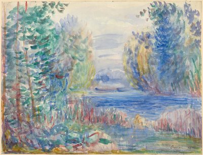 Flodlandskap, 1890 av Pierre-Auguste Renoir