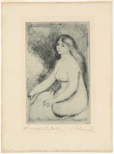 Sittande badare av Pierre-Auguste Renoir