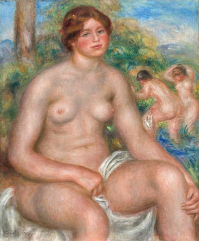 Sittande badare av Pierre-Auguste Renoir