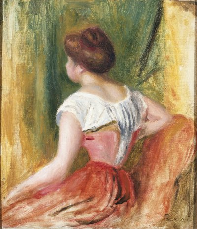 Sittande ung kvinna av Pierre Auguste Renoir