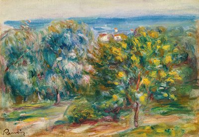 Skiss av ett landskap i Midi av Pierre Auguste Renoir