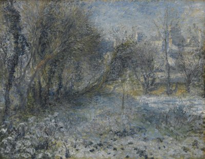 Snötäckt landskap, 1870-1875 av Pierre Auguste Renoir