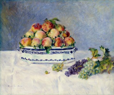 Stilleben med persikor och vindruvor, 1881. av Pierre Auguste Renoir
