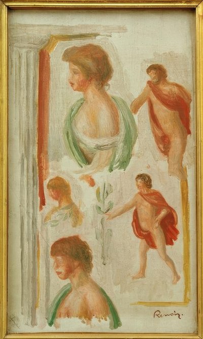 Studie av figurer från forna tider av Pierre-Auguste Renoir