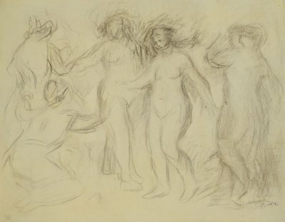 Studie för domen i Paris; Studie för The Judgment of Paris, av Pierre Auguste Renoir