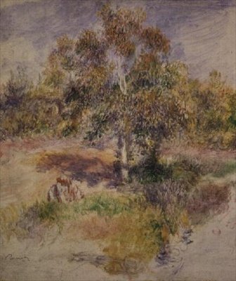 Studie av ett träd av Pierre Auguste Renoir