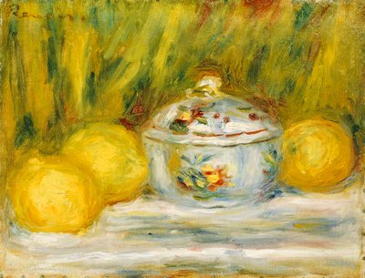 Sockerskål och citroner, 1915 av Pierre Auguste Renoir