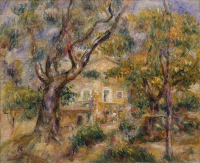 Gården vid Les Collettes, Cagnes, 1908-14. av Pierre Auguste Renoir