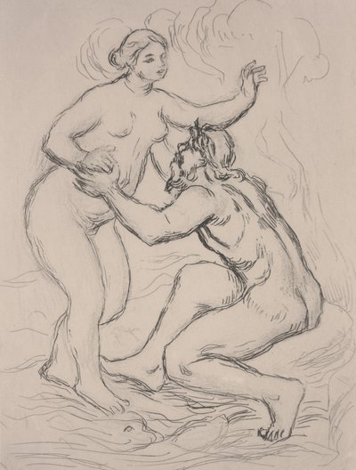 The River Scamander, ca 1900 (etsning) av Pierre Auguste Renoir
