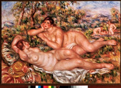 Badgästerna (olja på duk av Pierre Auguste Renoir