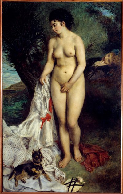 Griffonbadaren. Målning av Pierre Auguste Renoir (1841-1919) av Pierre Auguste Renoir
