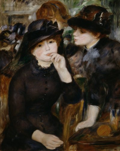 Två flickor i svart, 1880-1882. av Pierre Auguste Renoir
